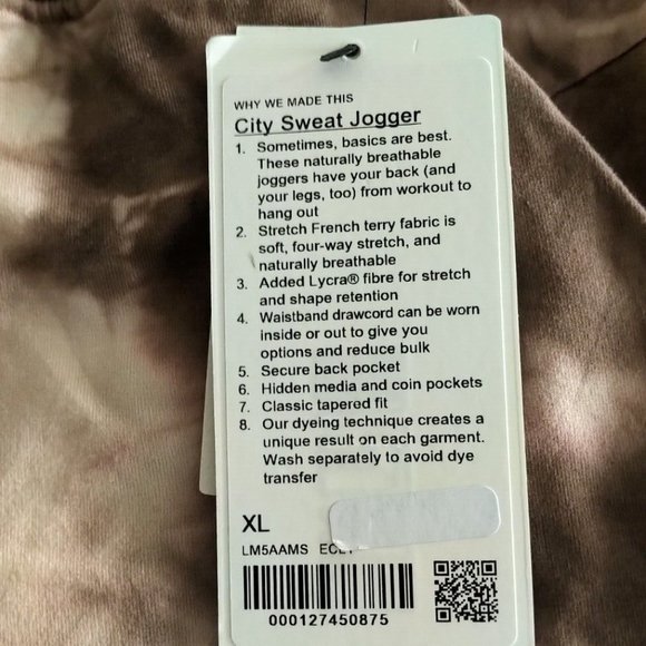 NWT Lululemon City Sweat Jogger - Size XL~ ECLY - Picture 5 of 6